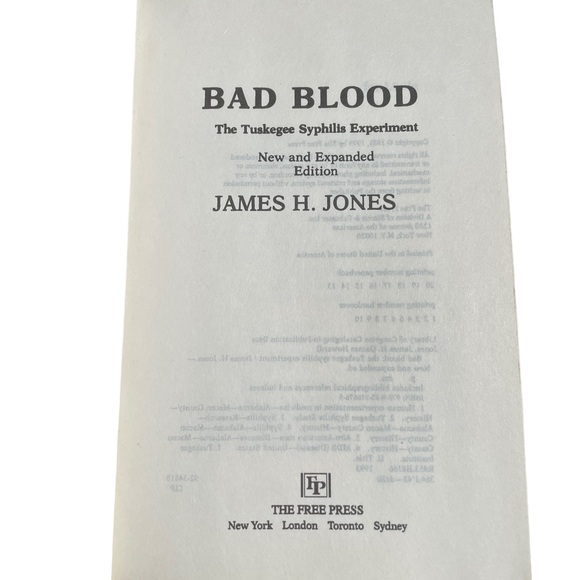 Book Softcover Bad Blood The Tuskegee Syphilis Experiment Good Condition - Picture 3 of 8